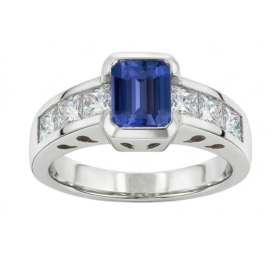 echter princess diamant 2.50Karat ring Detailansicht