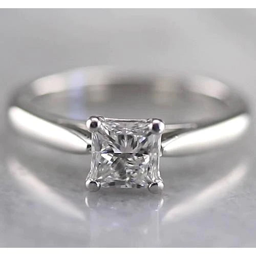 Princess Solitaire Echt Diamant-Verlobungsring 1 Karat