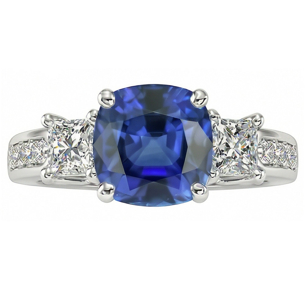 echter princess diamant 3Karat ring Detailansicht