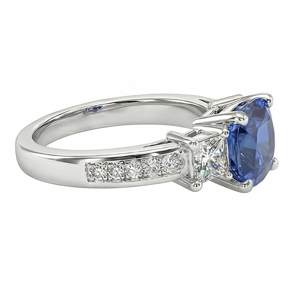 echter princess diamant 3Karat ring Draufsicht