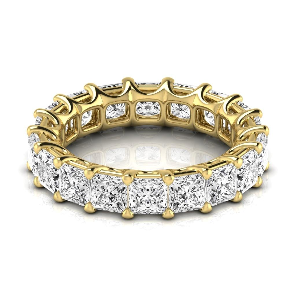 Eternity Band 14K Gelbgold mit Edler Diamant – Frontansicht
