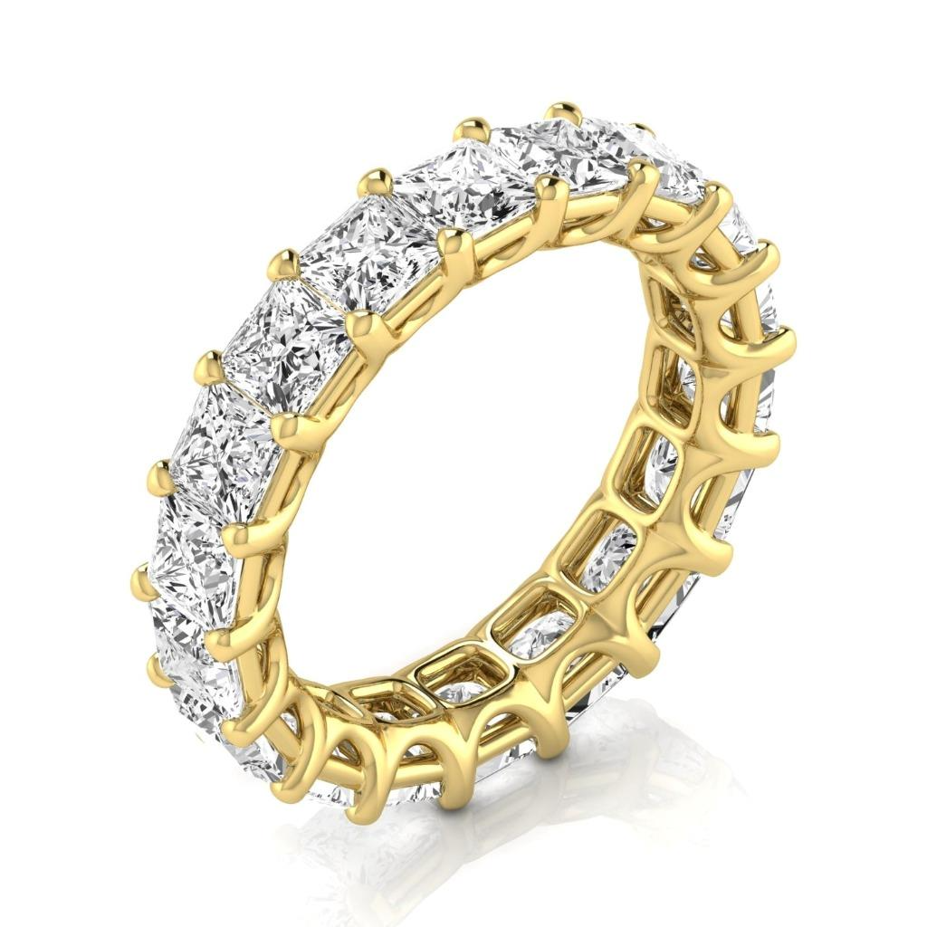 Edler Diamant Eternity Band 5,95 Karat 14K Gelbgold – Hauptansicht