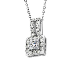 Prinzessin Echt Diamant Halskette ohne Kette 1,60 Karat WG 14K