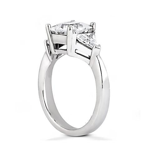 Prinzessin Echt DiamantThree Stone Ring mit Billionen 2,21 ct. Schmuck