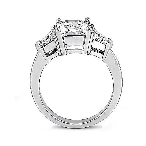 Prinzessin Echt DiamantThree Stone Ring mit Billionen 2,21 ct. Schmuck