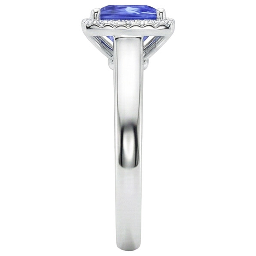 Prinzessin Shaped Ceylon Saphir Aus der Erde Abgebauter Natürlicher Diamanten Edelstein Ring 5.40 Karat