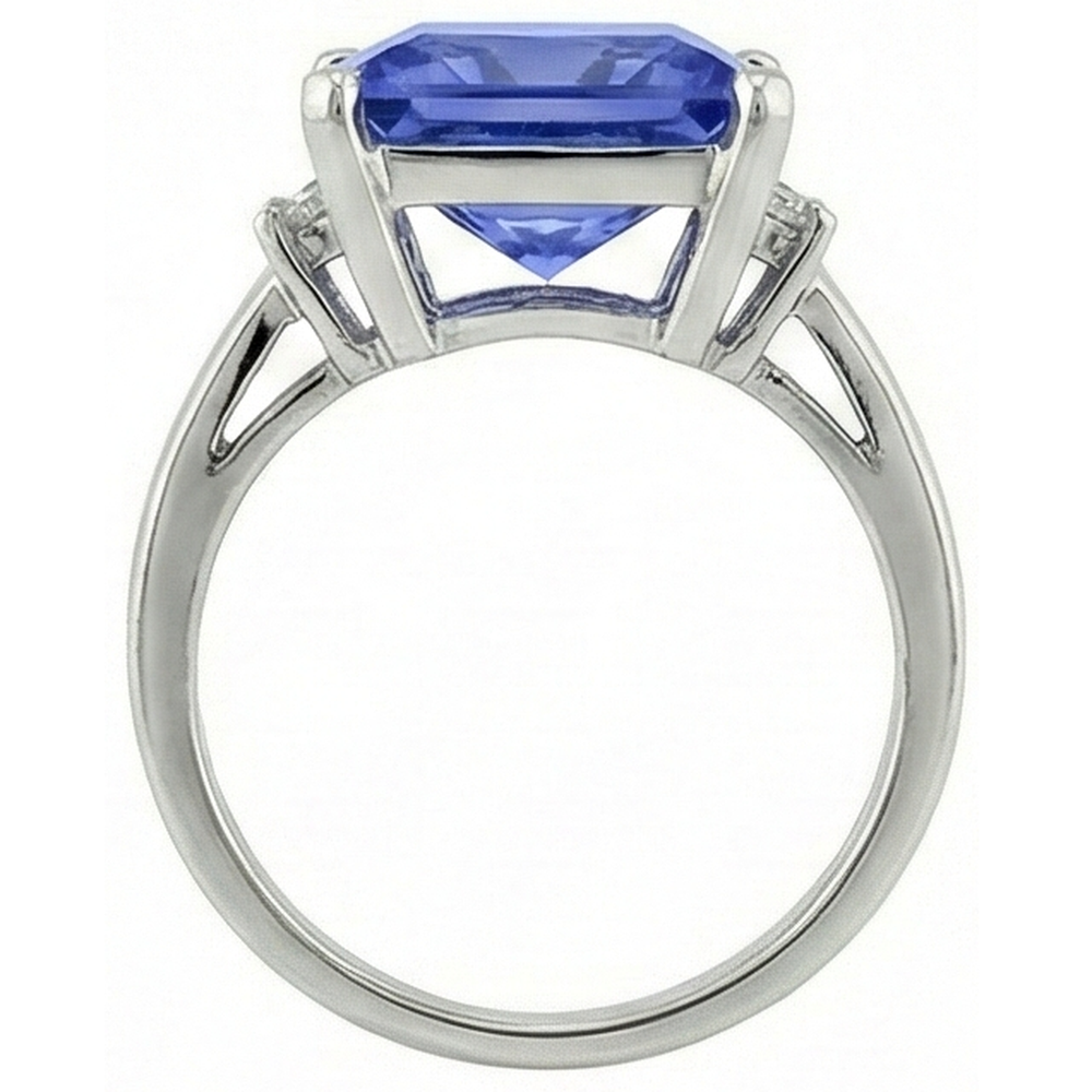 echter princess tansanit 8.50Karat ring Detailansicht