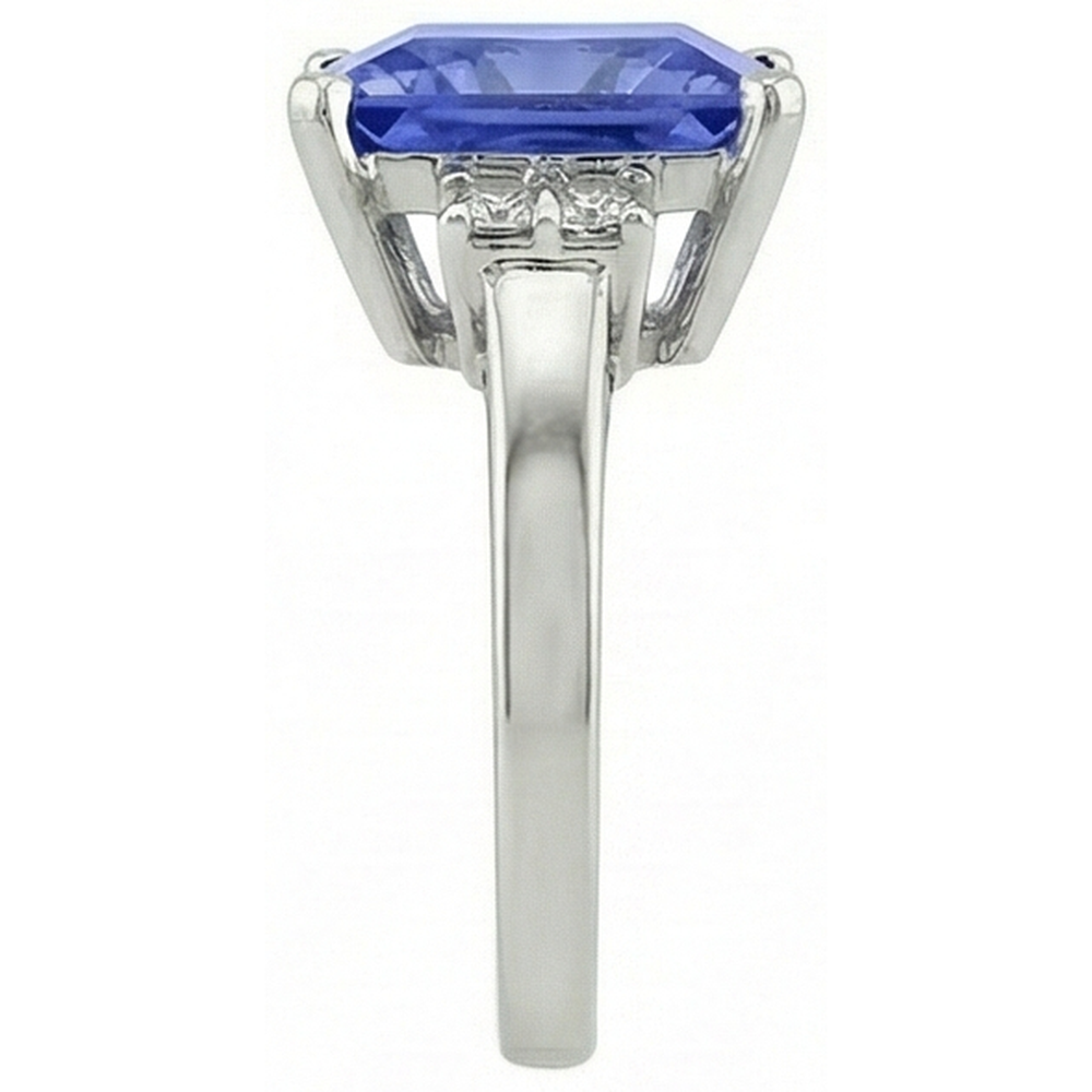 echter princess tansanit 8.50Karat ring Draufsicht