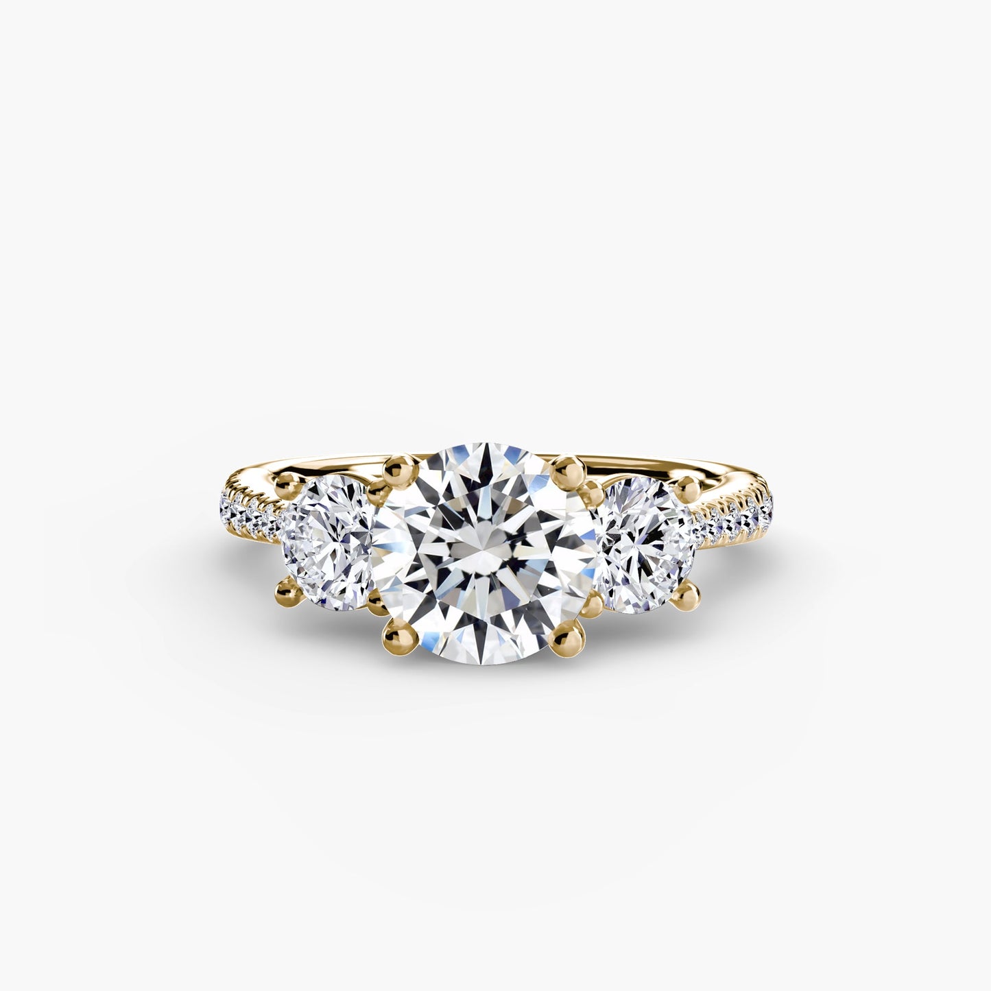Edelstein Setting -Karat Gold – Frontansicht