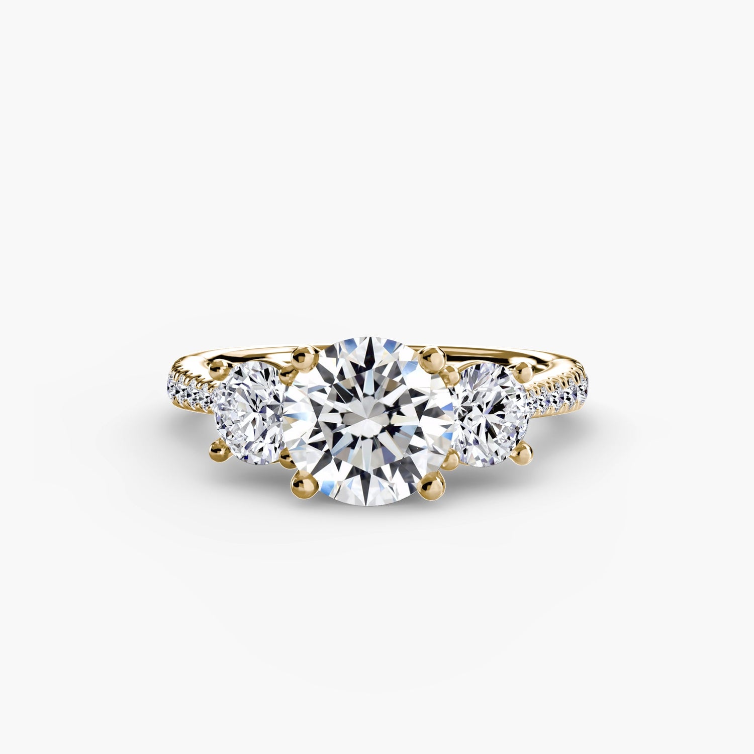 Edelstein Setting -Karat Gold – Frontansicht