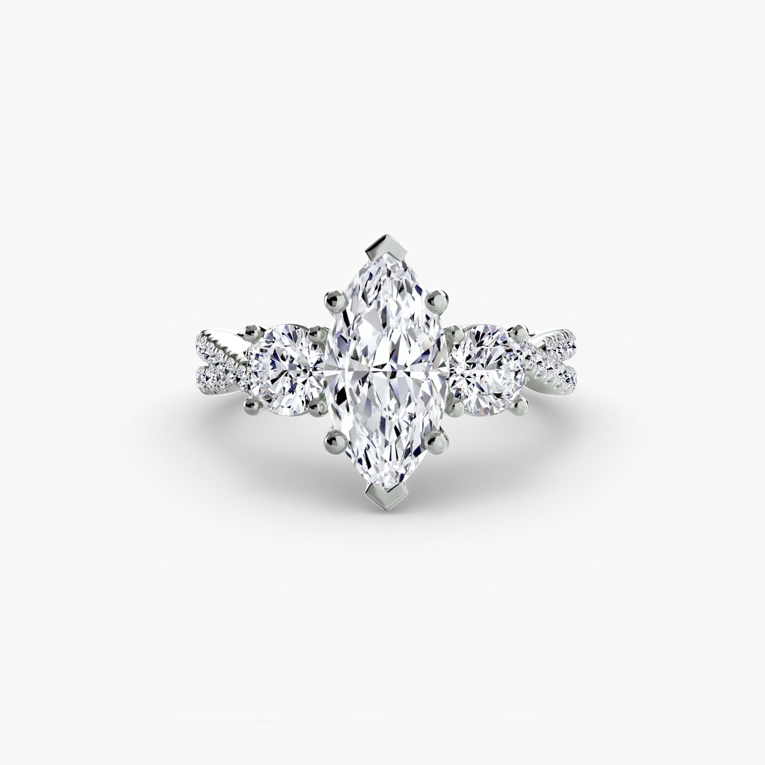 Erdgewonnener Diamant Setting – Nahaufnahme