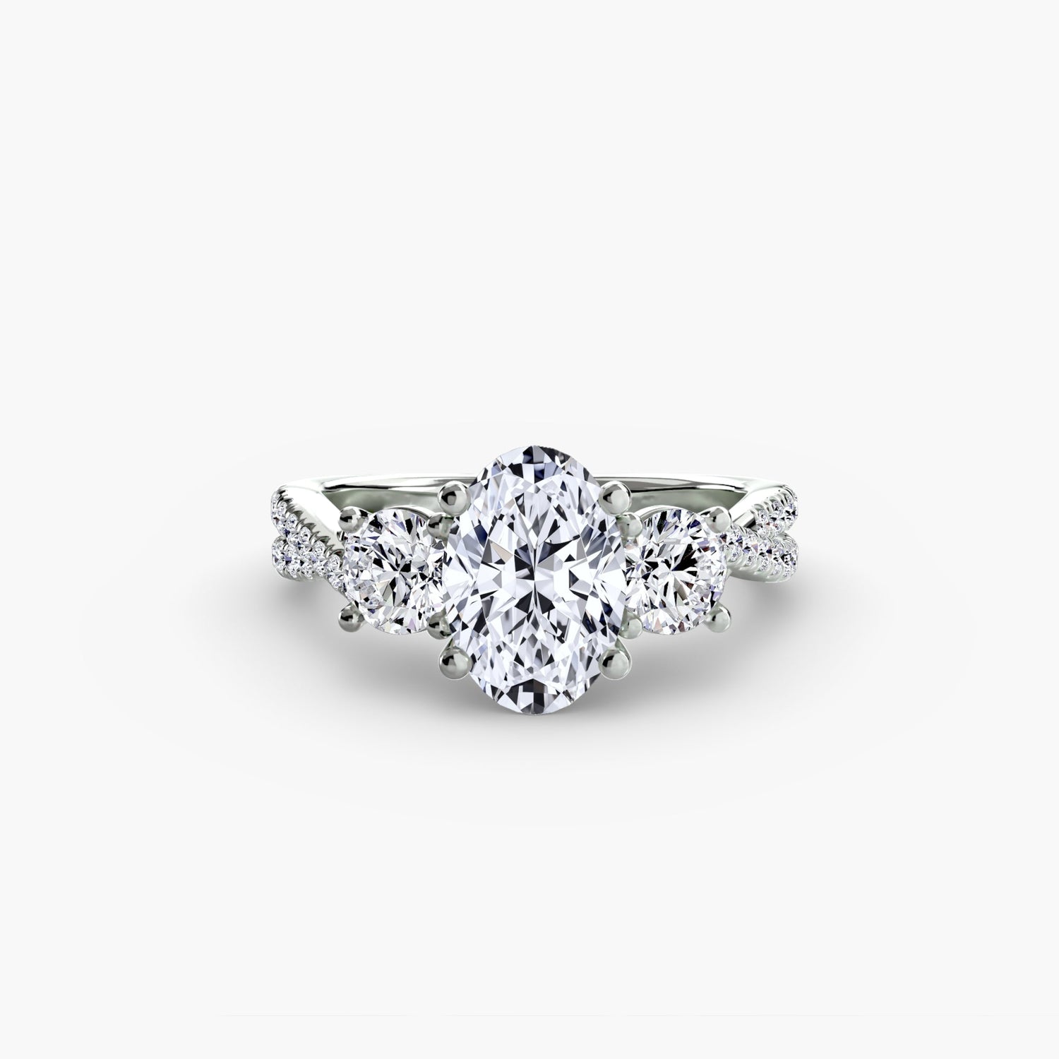 Erdgewonnener Diamant Setting 0,77 Karat Gold – Schrägansicht