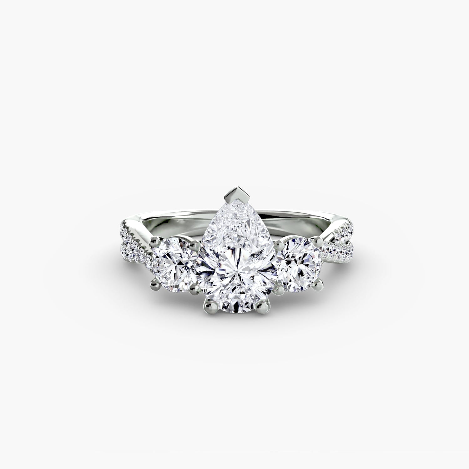 Setting Gold mit Diamant – Profilansicht