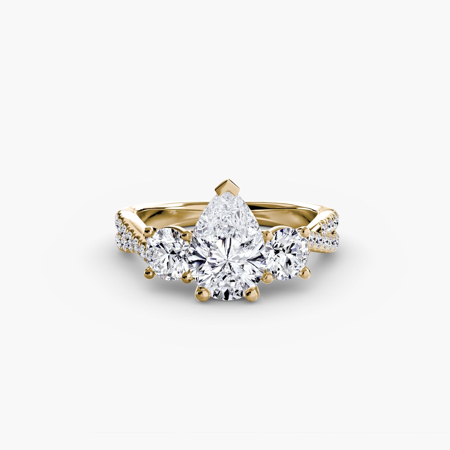 Erdgewonnener Diamant Setting – Profilansicht