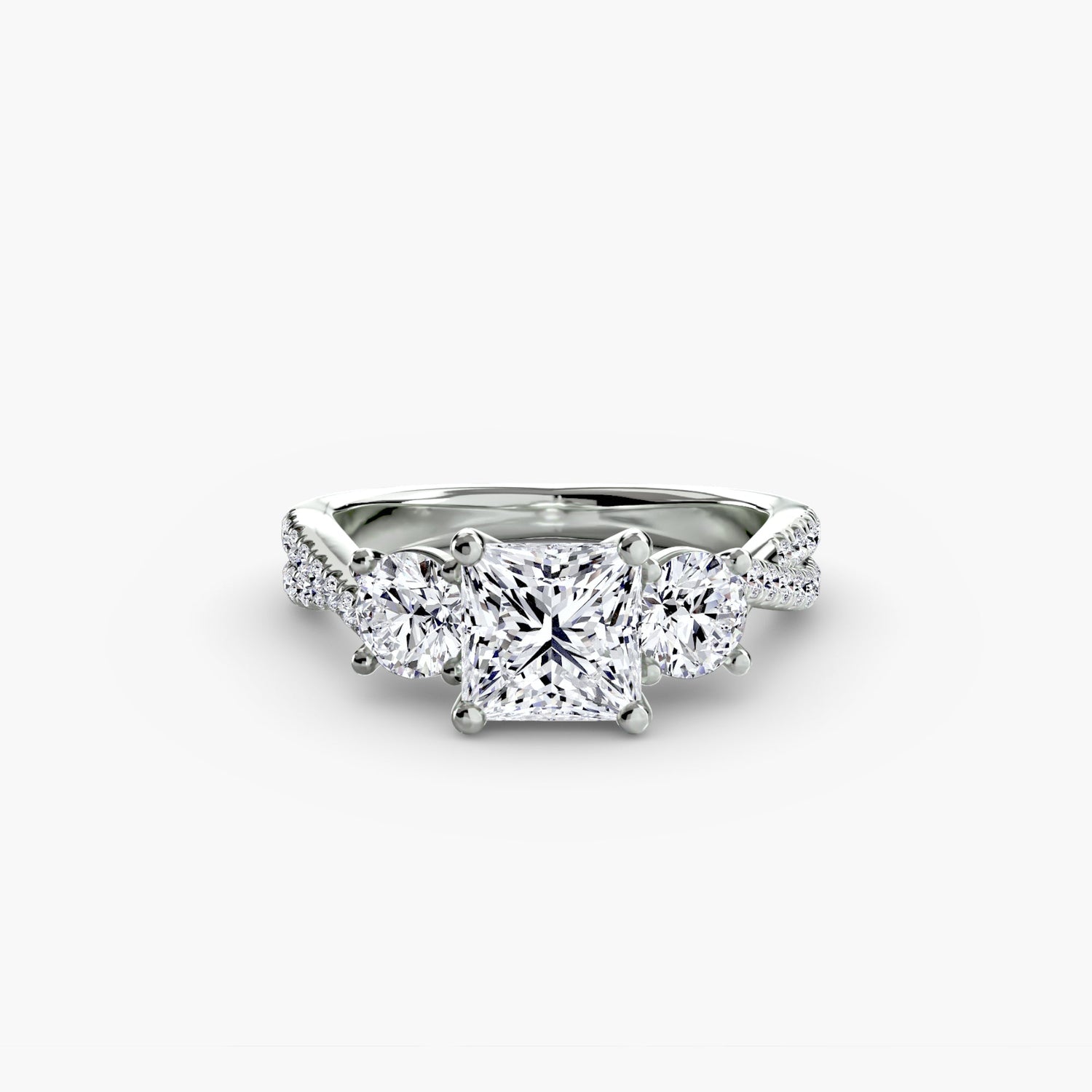 Diamant Brillantschliff Setting in Gold – Hauptansicht
