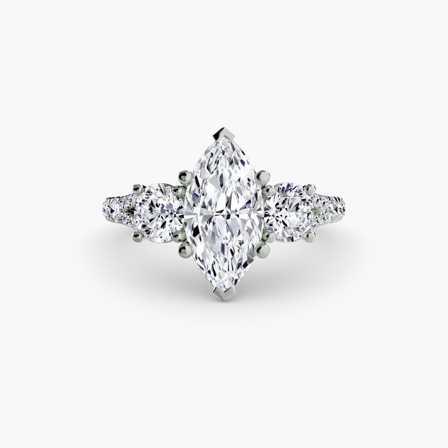 Rund-Brillant Edler Diamant Ring in Gold – Hauptansicht
