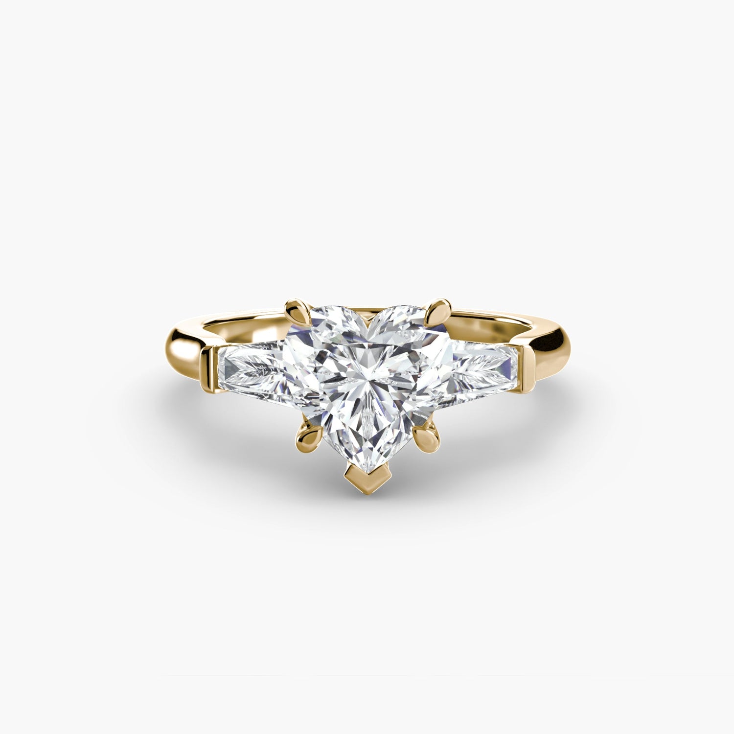 Rund-Brillant Edler Diamant Ring in Gold – Rückansicht