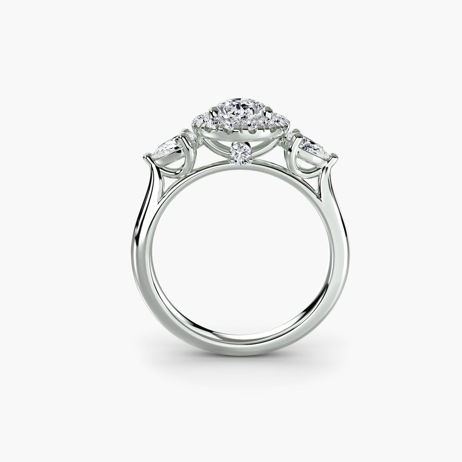 Echter Edler Diamant Setting 0,52 Karat Gold – Frontansicht