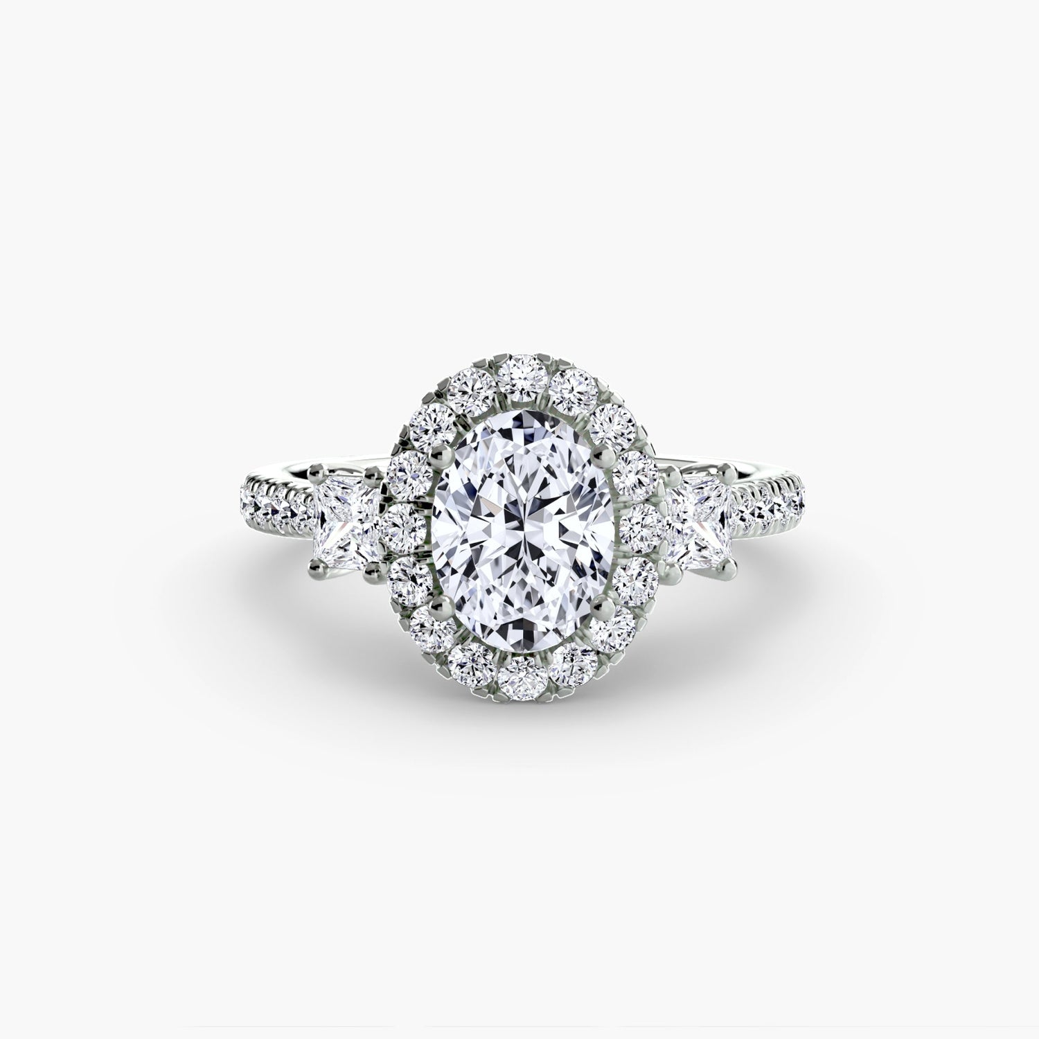 Rund-Brillant Brillant Ring in Gold – Profilansicht