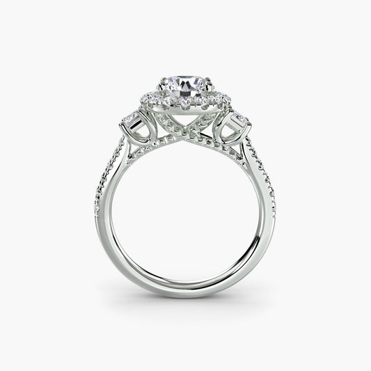 Rund-Brillant Brillant Ring in Gold – Frontansicht