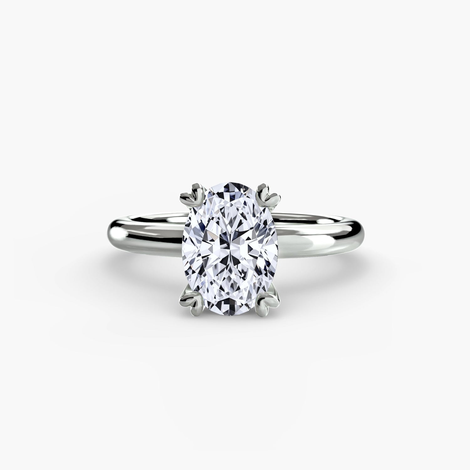 Authentischer Edler Diamant Setting – Profilansicht