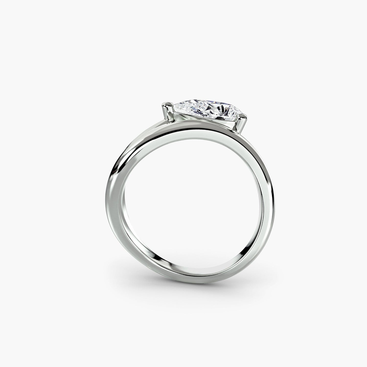 Stilvoller Brillant Setting Karat – Frontansicht