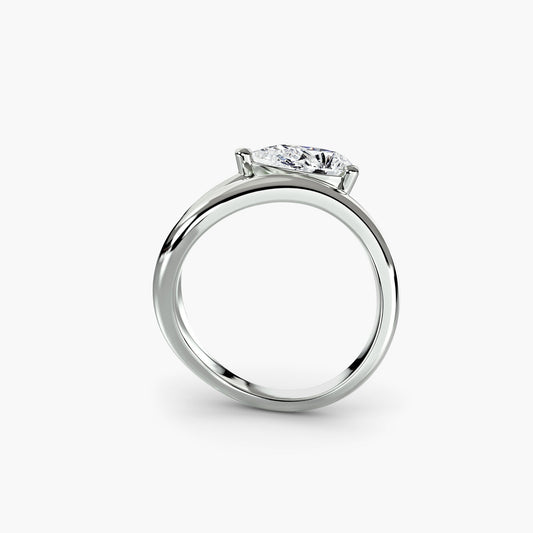 Stilvoller Brillant Setting Karat – Frontansicht