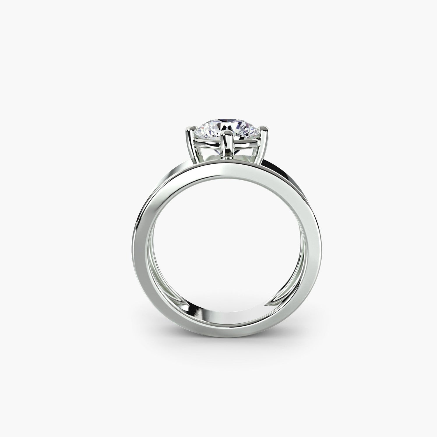 Authentischer Edler Diamant Setting – Frontansicht