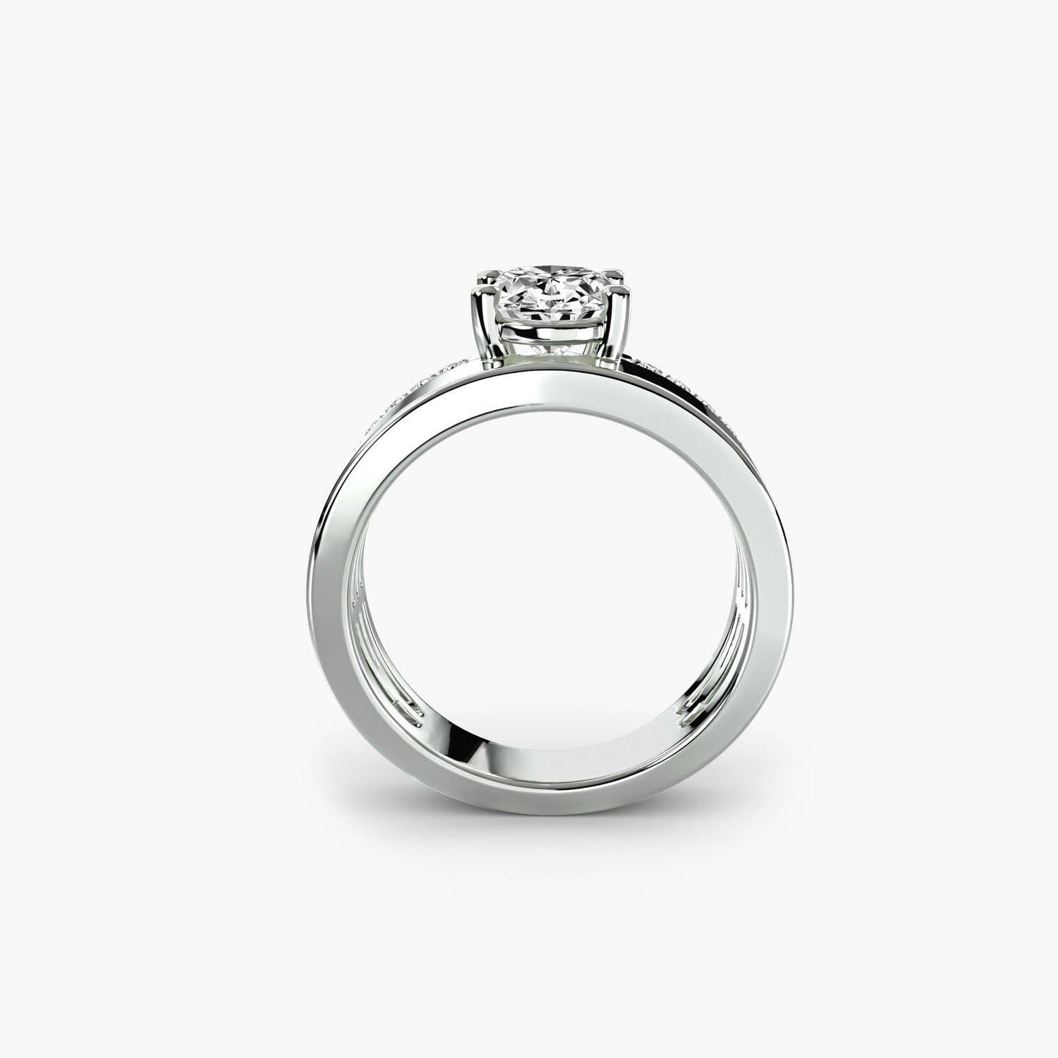 Setting Gold mit Edler Diamant – Frontansicht