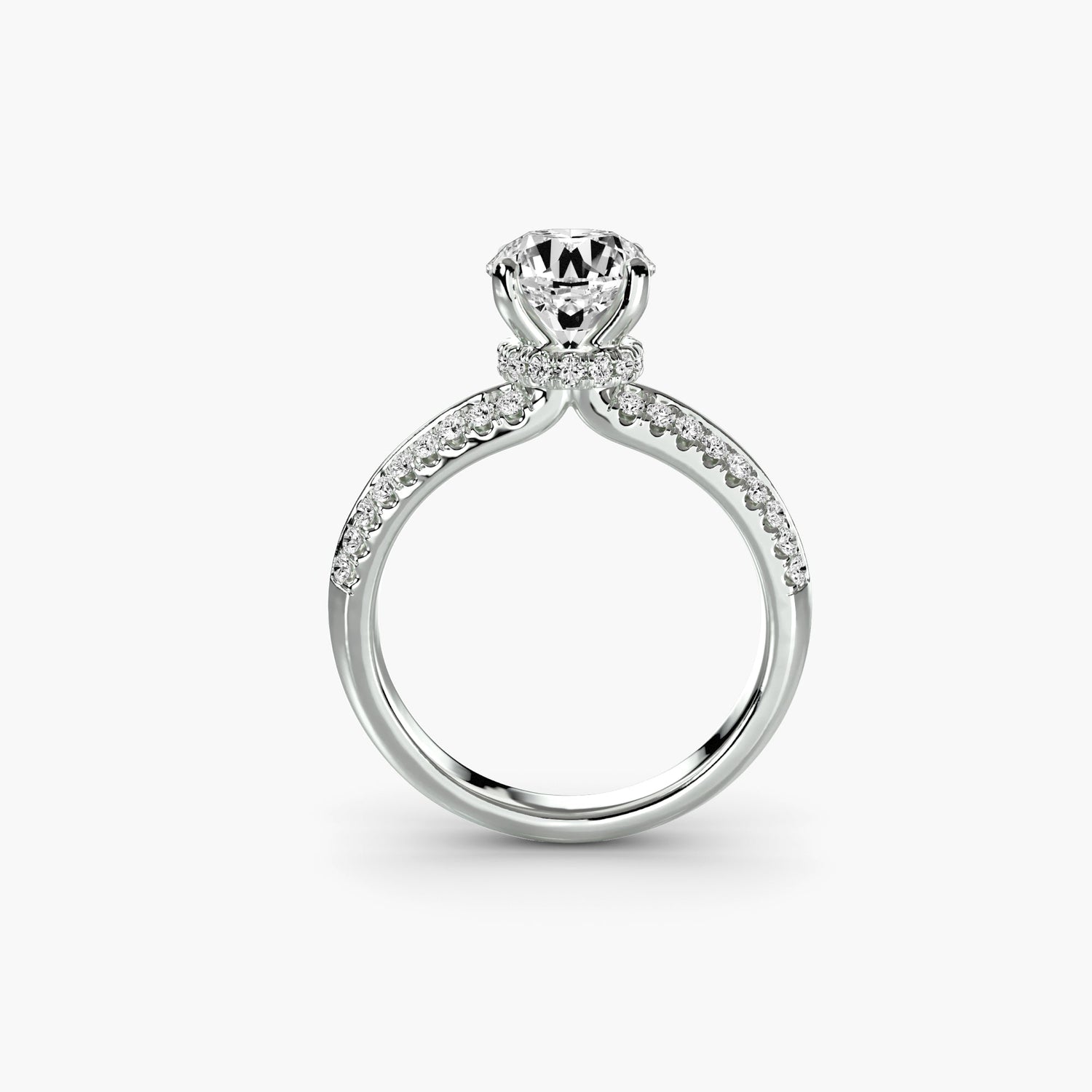 Edelstein Setting -Karat Gold – Frontansicht