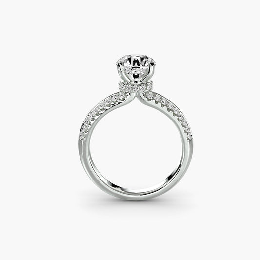 Edelstein Setting -Karat Gold – Frontansicht