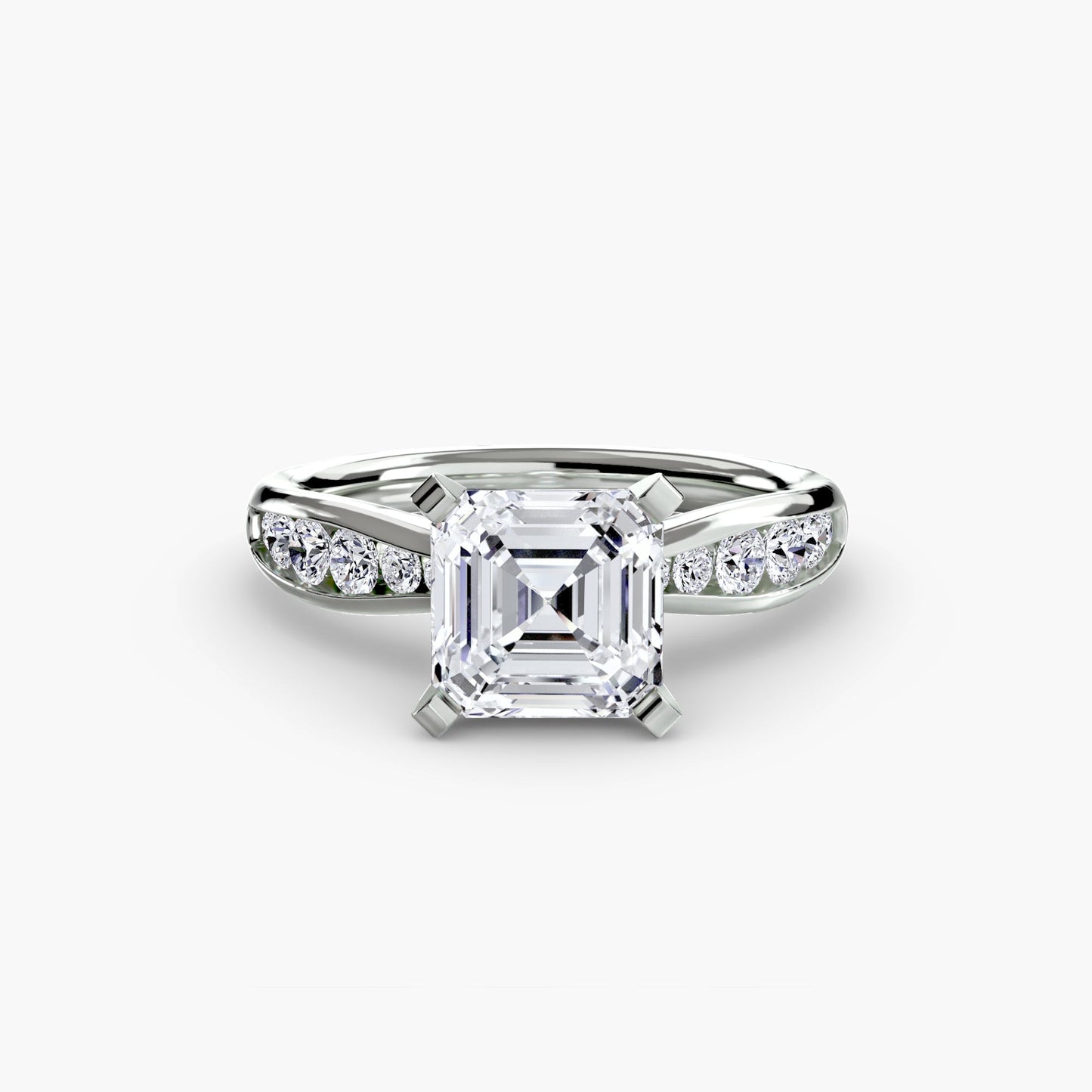 Brillantschliff Edelstein Ring in Gold – Nahaufnahme