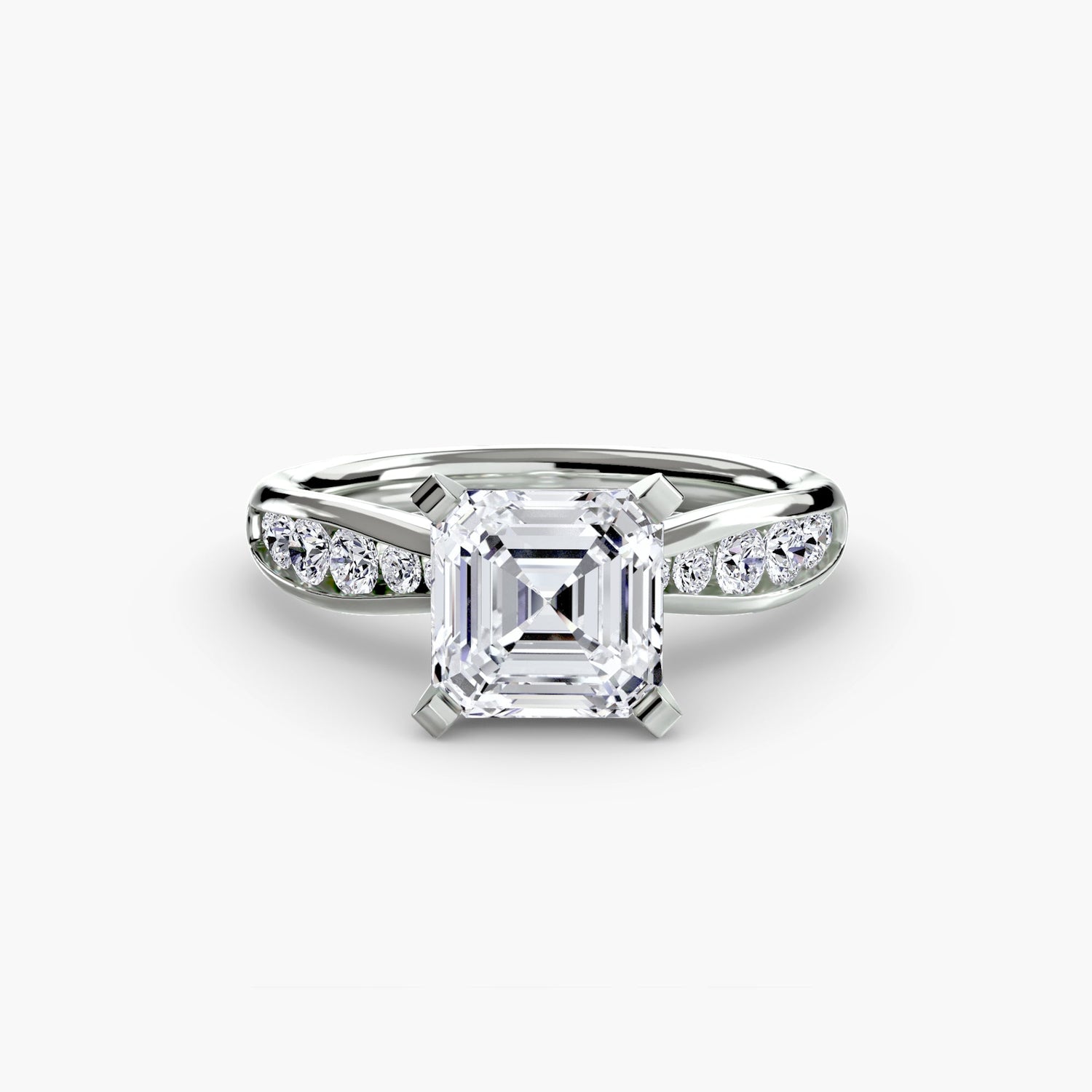 Brillantschliff Edelstein Ring in Gold – Nahaufnahme