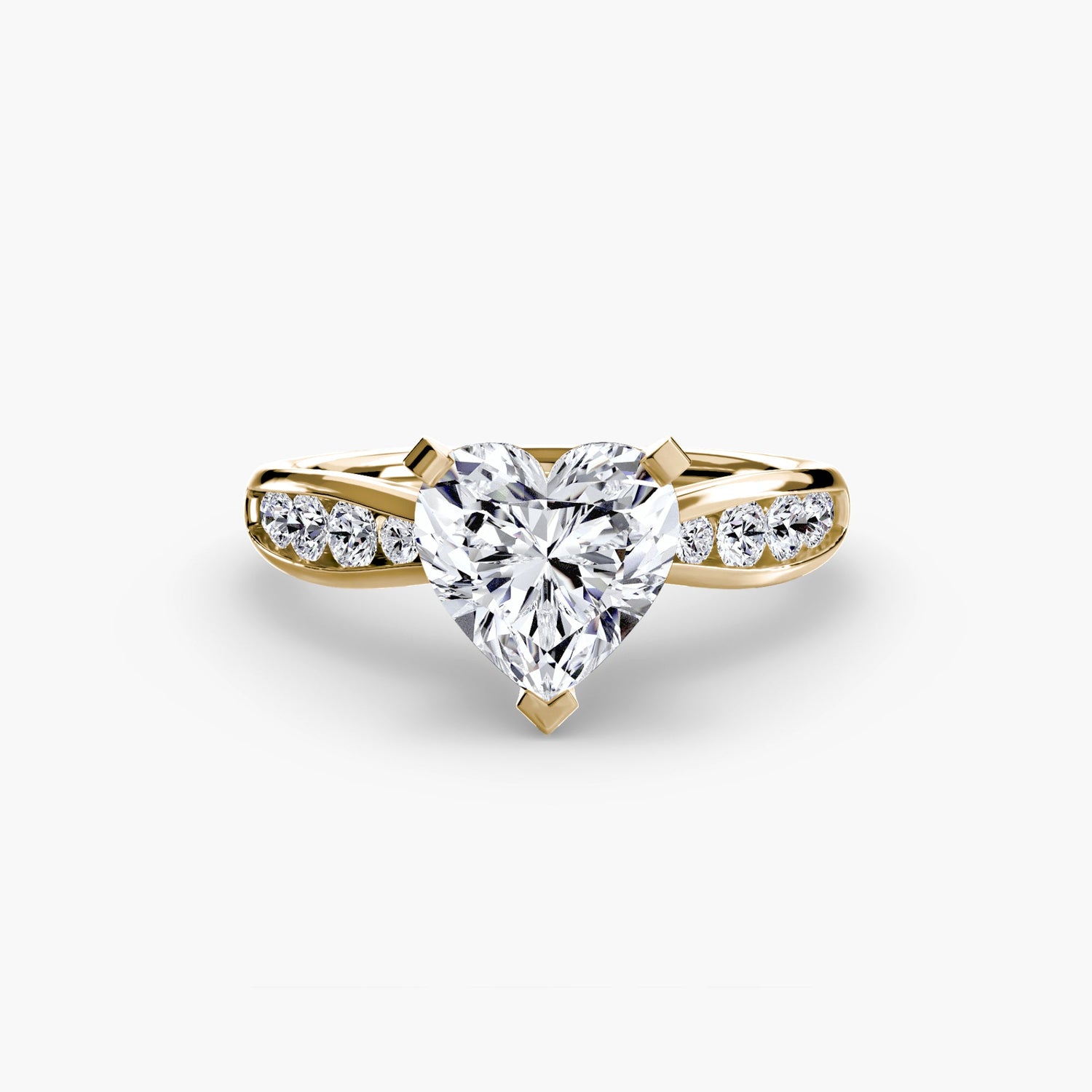 Brillantschliff Edelstein Ring in Gold – Detailansicht