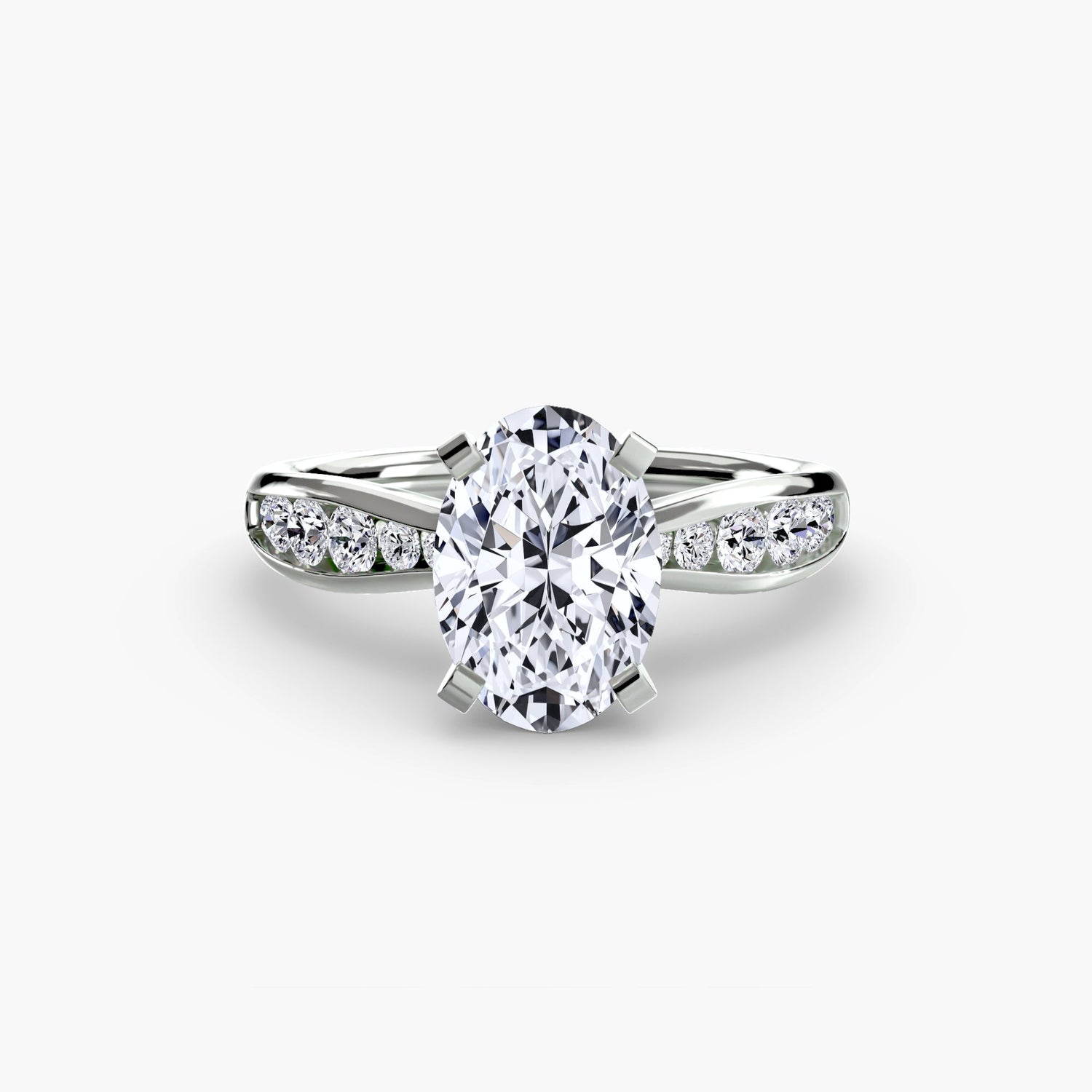 Brillantschliff Edelstein Ring in Gold – Profilansicht