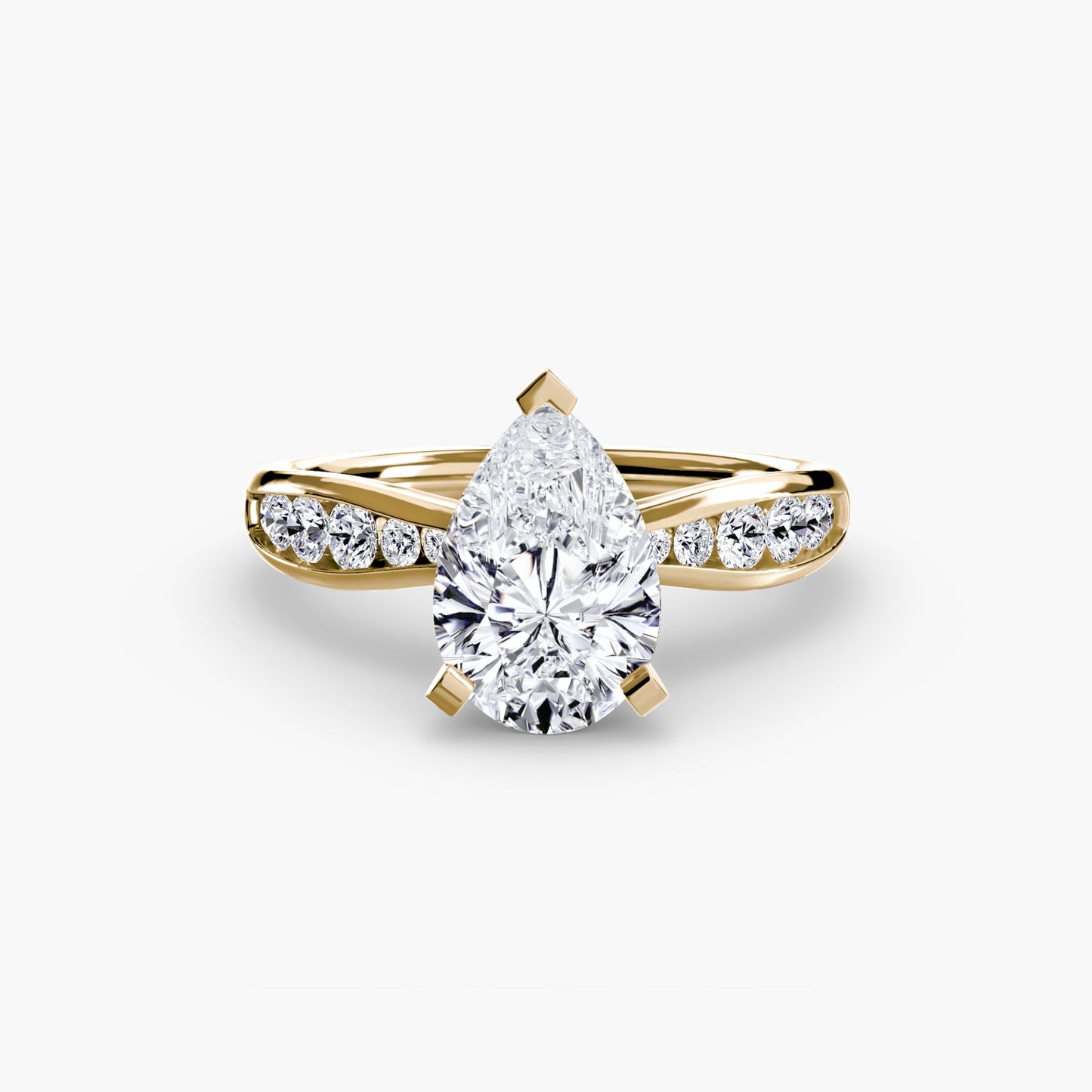 Setting Gold mit Edelstein – Draufsicht