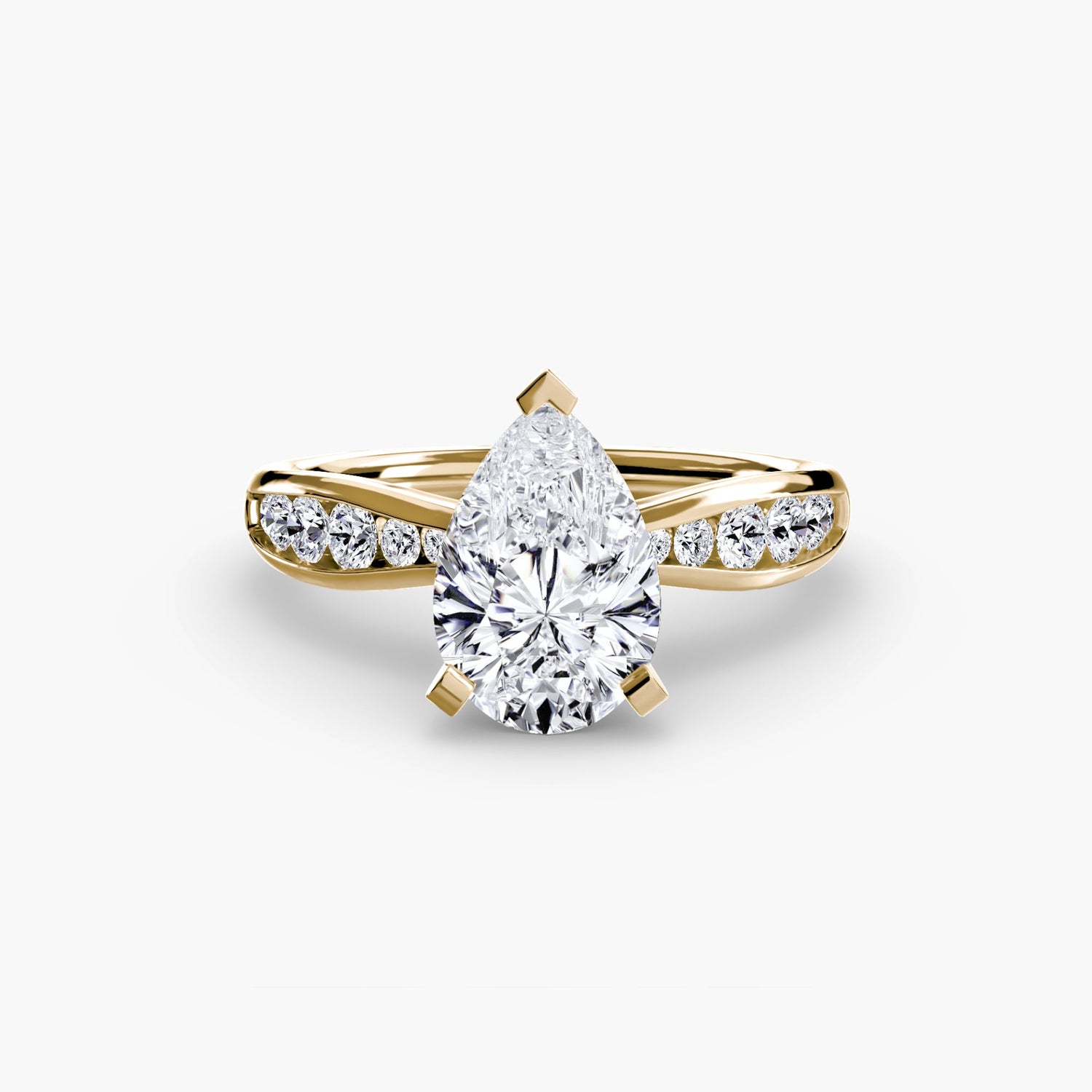 Setting Gold mit Edelstein – Draufsicht