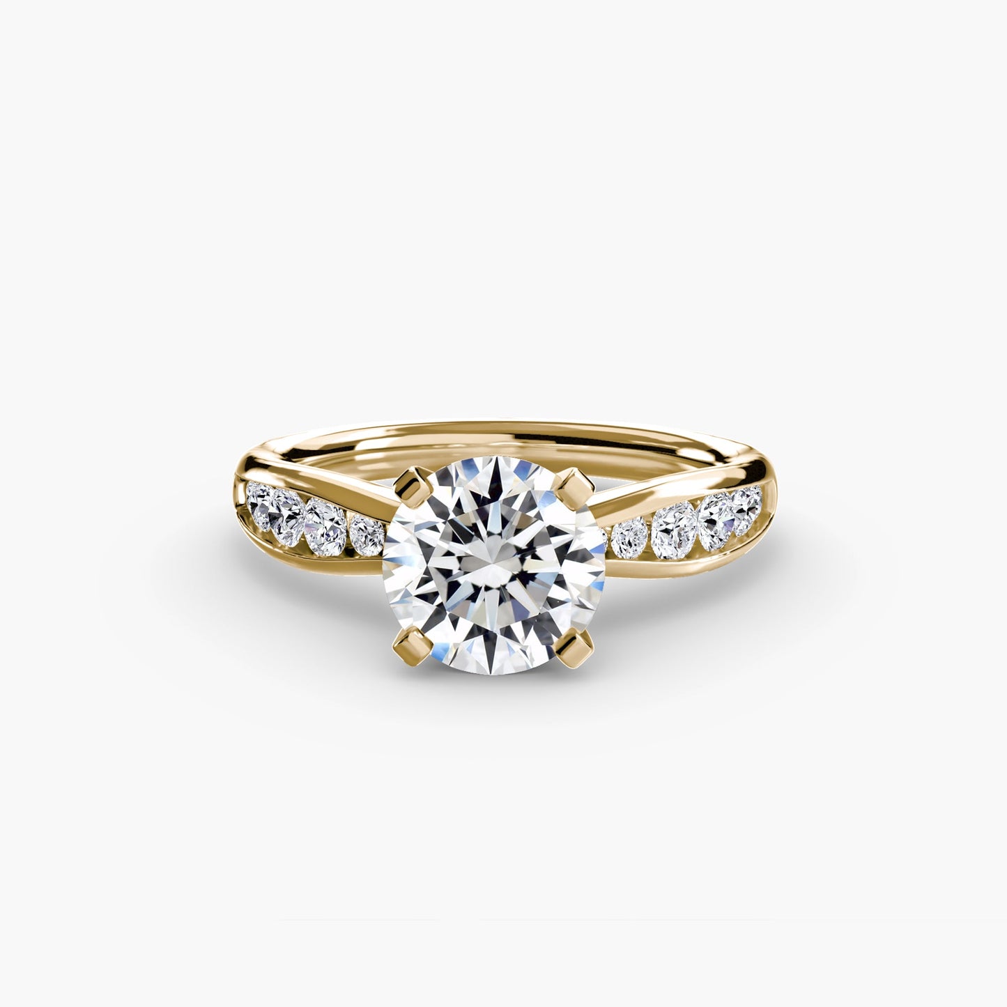 Edelstein Setting -Karat Gold – Frontansicht
