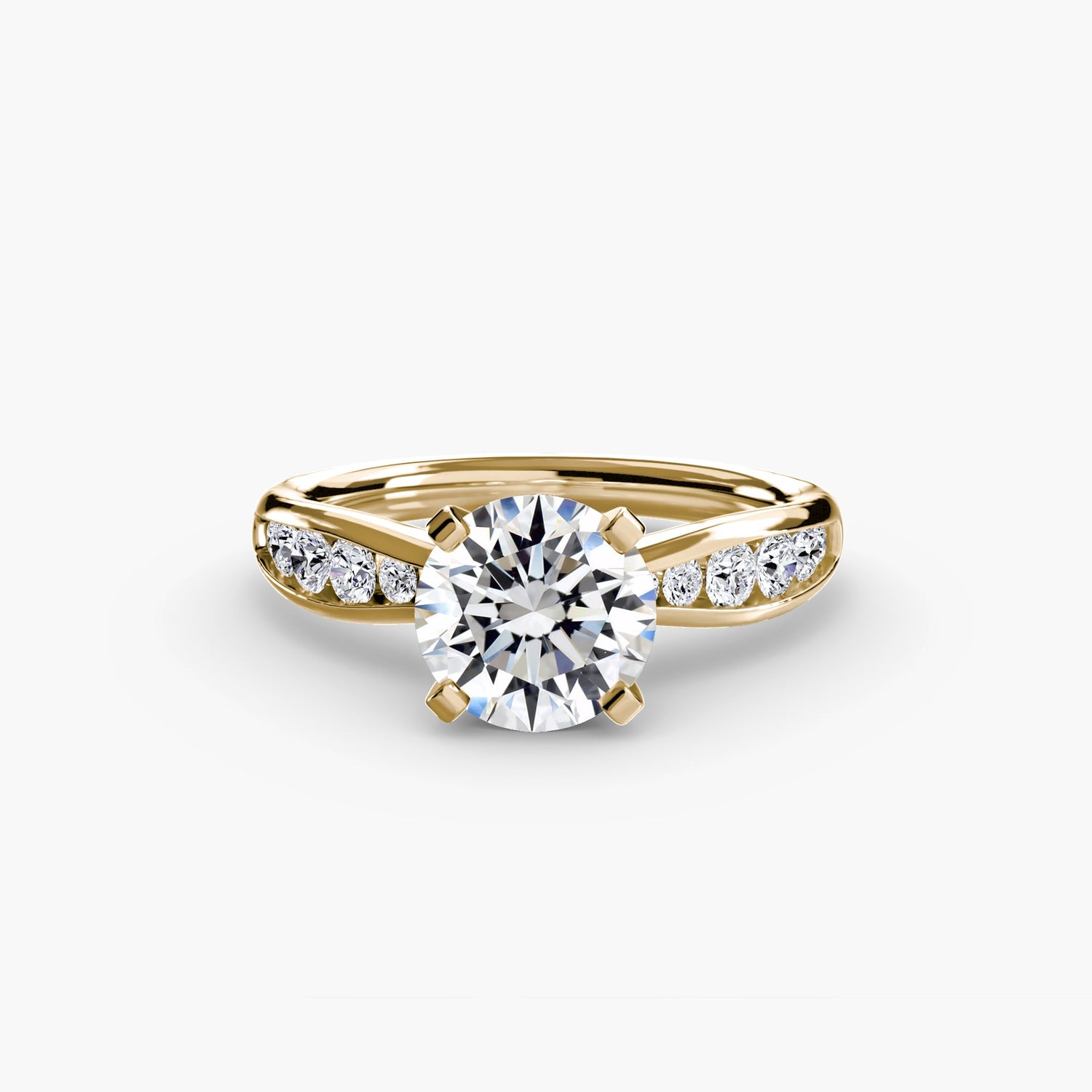Edelstein Setting -Karat Gold – Frontansicht