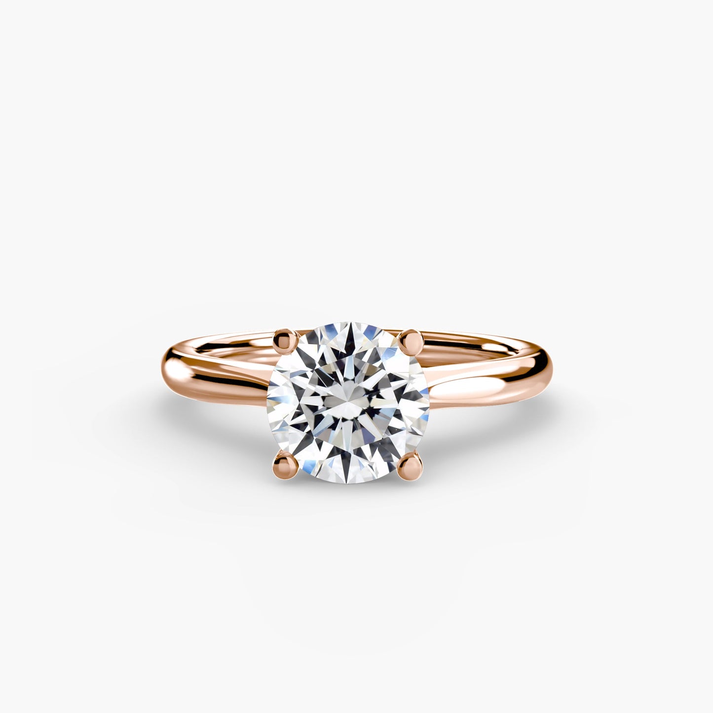 Strahlender Edler Diamant Setting Karat – Rückansicht