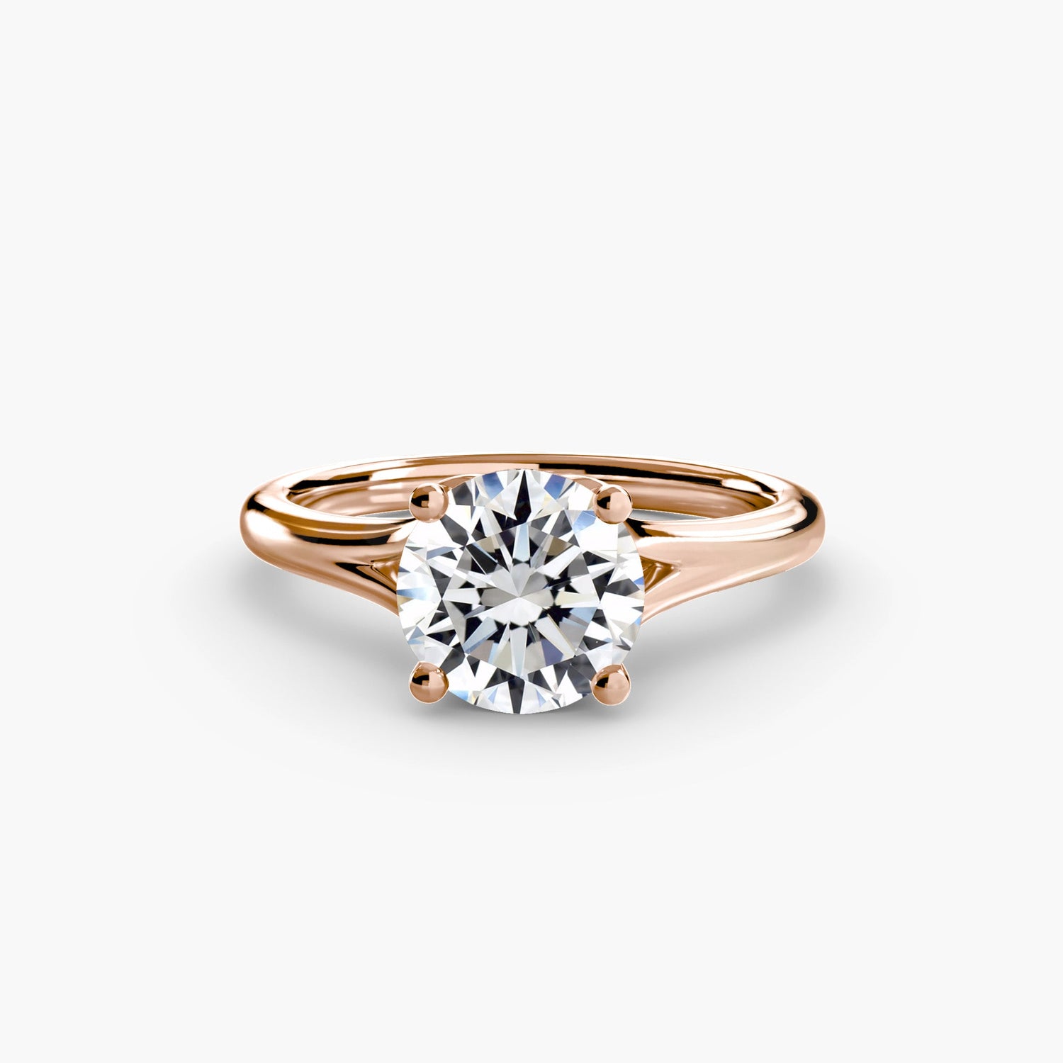 Brillant Setting in Gold – Schrägansicht