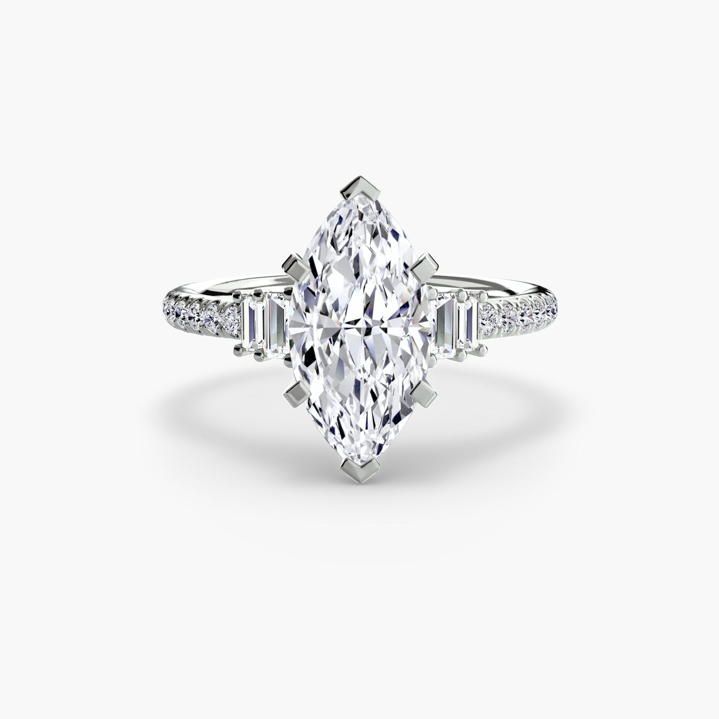 Brillantschliff Edelstein Ring in Gold – Hauptansicht