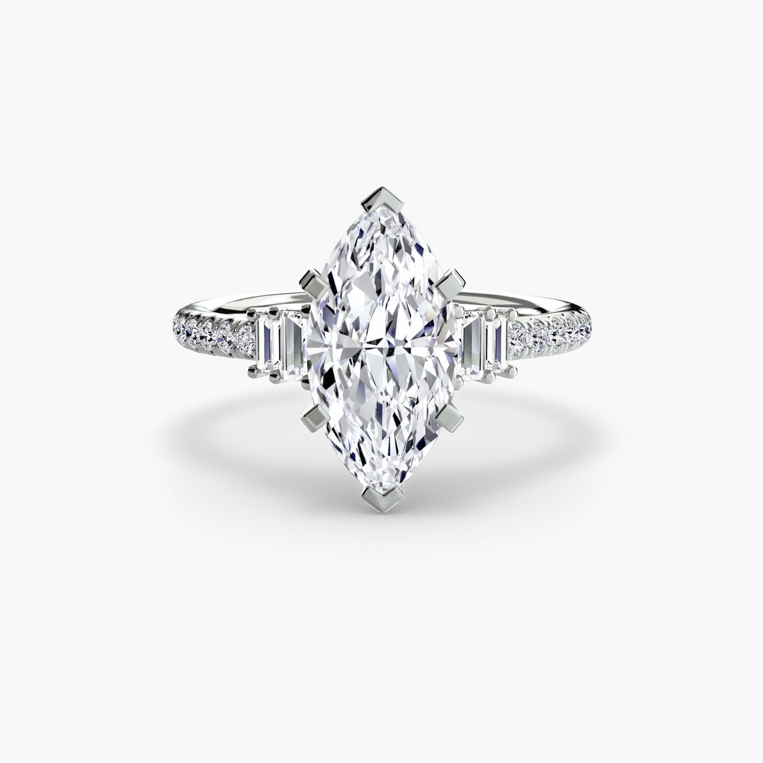 Brillantschliff Edelstein Ring in Gold – Hauptansicht