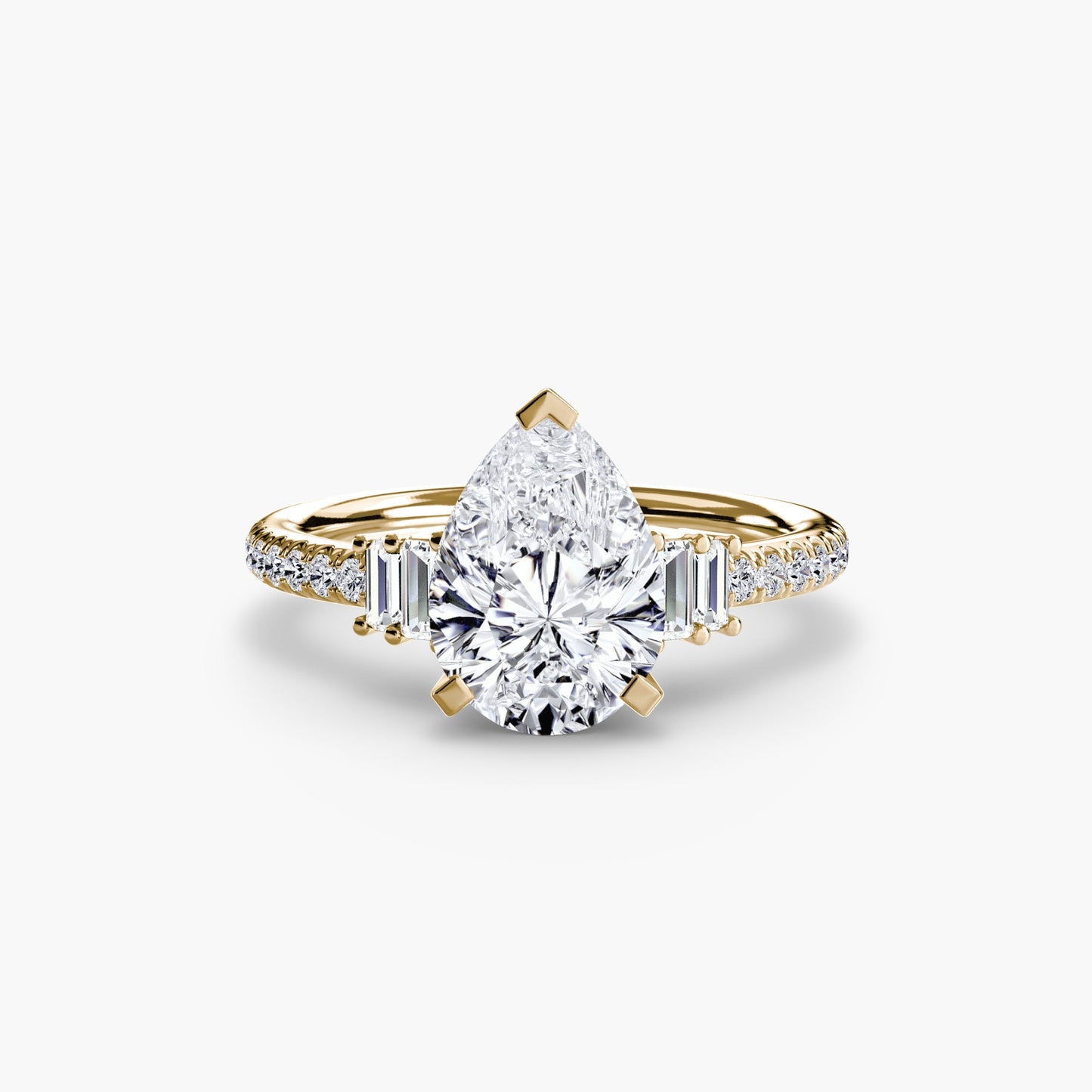Edelstein Setting -Karat Gold – Draufsicht