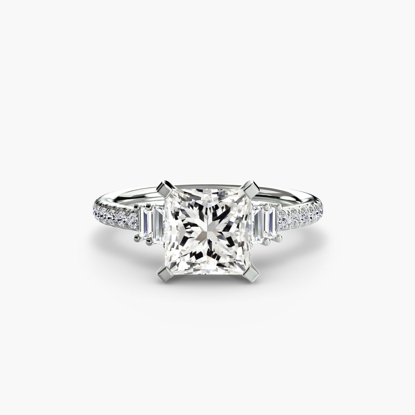 Glänzender Edelstein Setting Karat – Seitenansicht