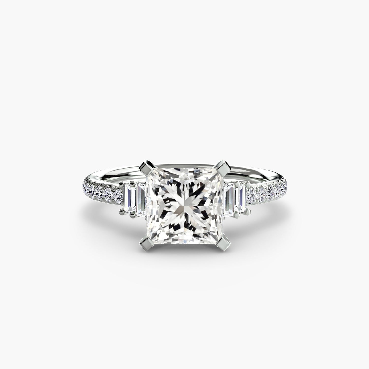 Glänzender Edelstein Setting Karat – Seitenansicht