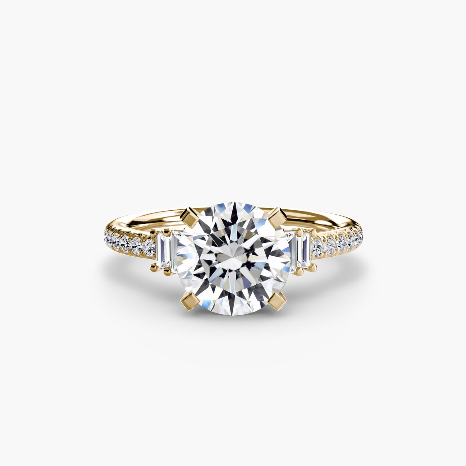 Edelstein Setting -Karat Gold – Frontansicht