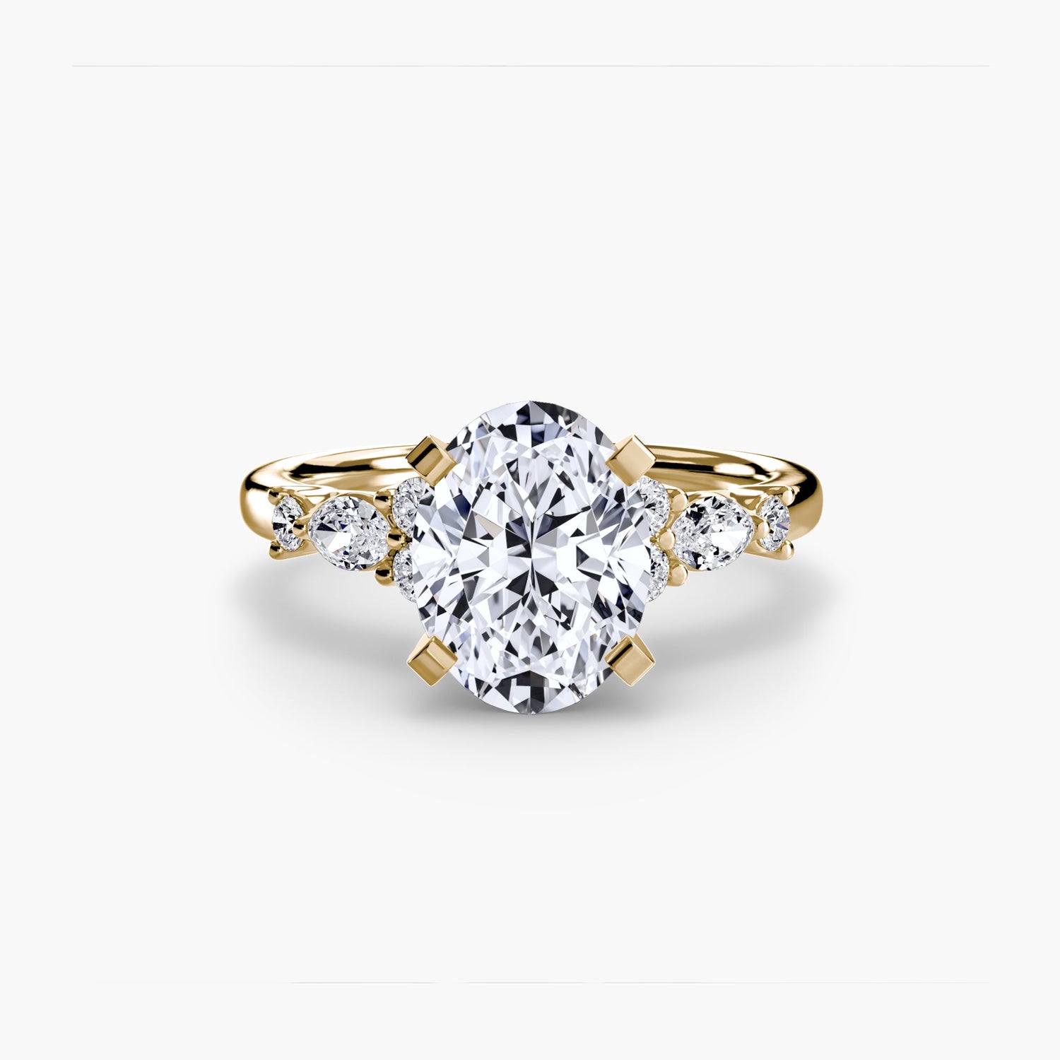 Naturreiner Schmuckstein Setting Karat Gold – Profilansicht