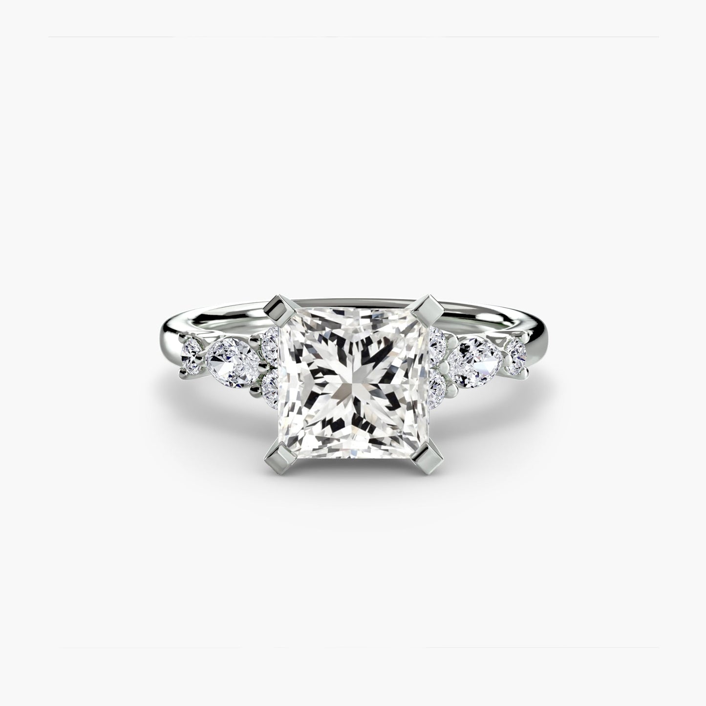 Schmuckstein Setting -Karat Gold – Seitenansicht