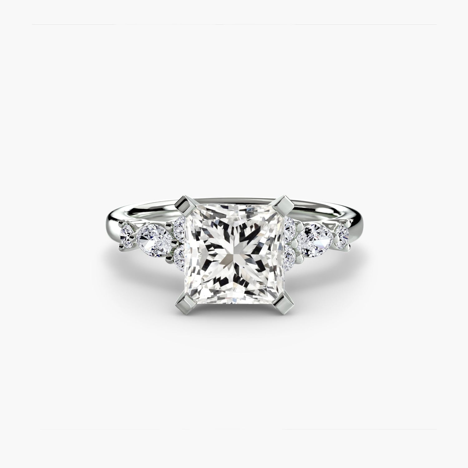 Schmuckstein Setting -Karat Gold – Seitenansicht